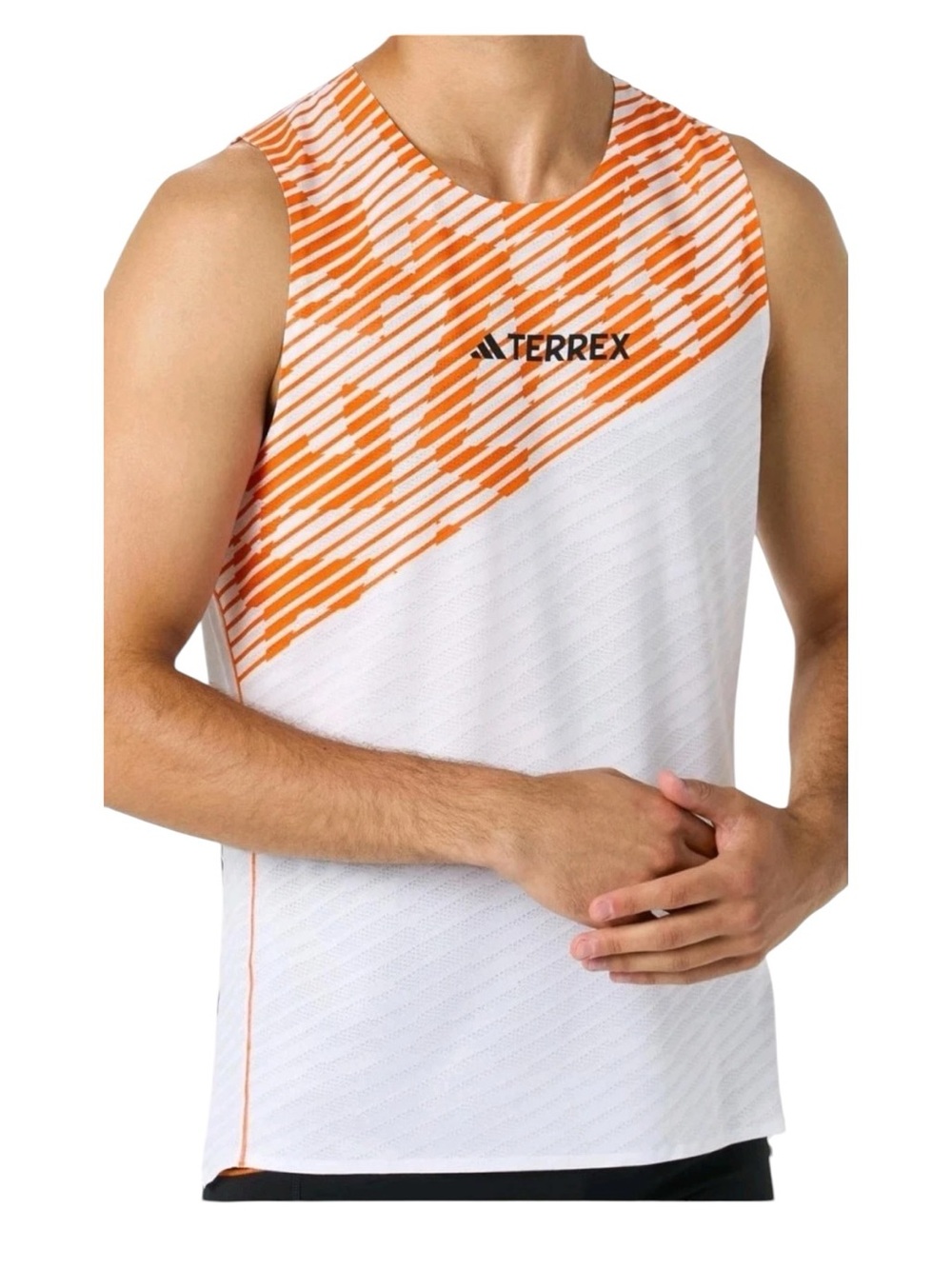 Adidas Terrex Pro Techrock Tank Top Shirt Men's M $80 NEW JX2831 White Orange